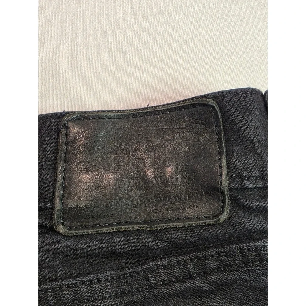 Polo Ralph Lauren Varick Slim Straight Jeans Black Mens 40x30 710726967001